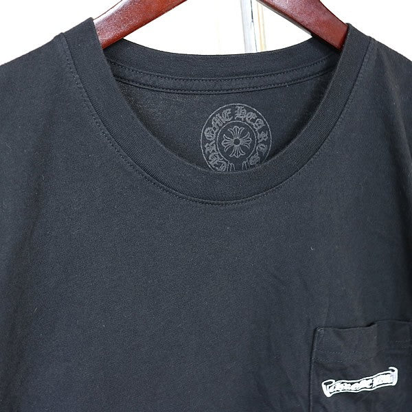 CHROME HEARTS Old English Scroll Label Long Sleeve Tee Black Size XL