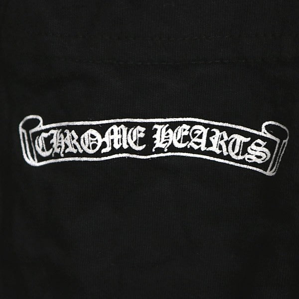 CHROME HEARTS Old English Scroll Label Long Sleeve Tee Black Size XL