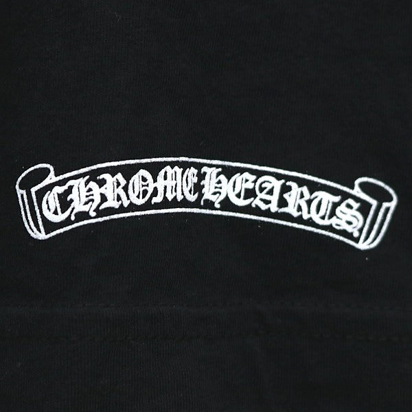 CHROME HEARTS Old English Scroll Label Long Sleeve Tee Black Size XL