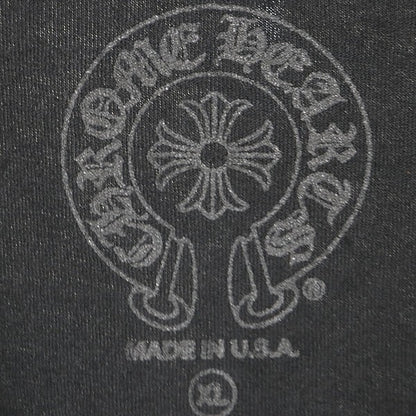 CHROME HEARTS Old English Scroll Label Long Sleeve Tee Black Size XL
