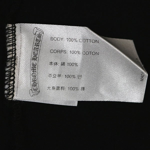 CHROME HEARTS Old English Scroll Label Long Sleeve Tee Black Size XL
