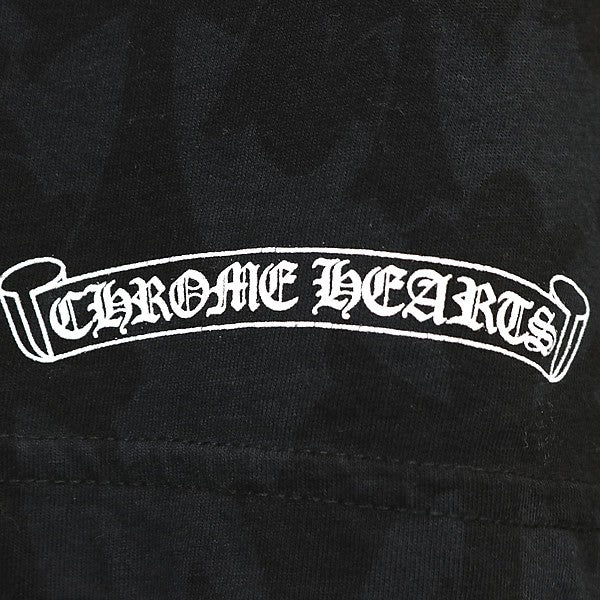 CHROME HEARTS CH Cross Floral Horseshoe Long Sleeve Tee Black Size L