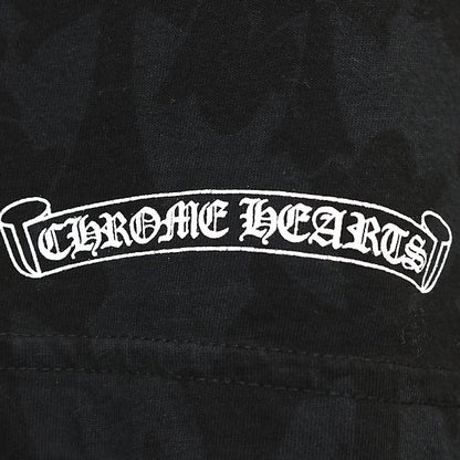 CHROME HEARTS CH Cross Floral Horseshoe Long Sleeve Tee Black Size L