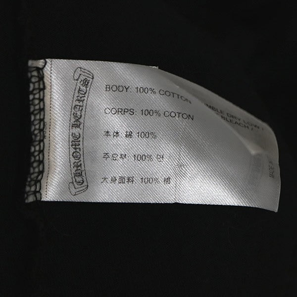 CHROME HEARTS CH Cross Floral Horseshoe Long Sleeve Tee Black Size L