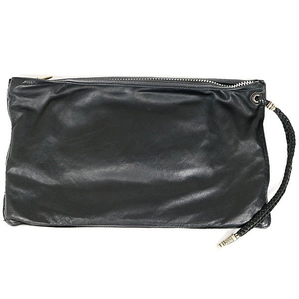 CHROME HEARTS Filigree Plus Leather Clutch Bag Size ONE SIZE