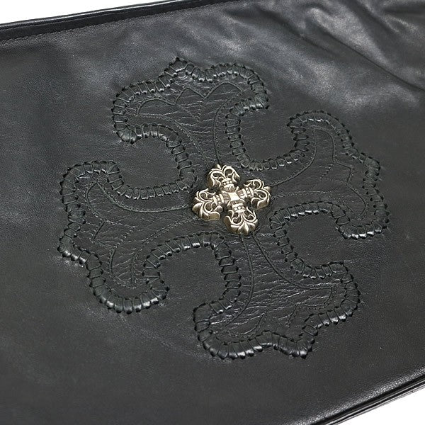 CHROME HEARTS Filigree Plus Leather Clutch Bag Size ONE SIZE