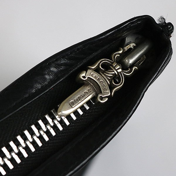 CHROME HEARTS Filigree Plus Leather Clutch Bag Size ONE SIZE