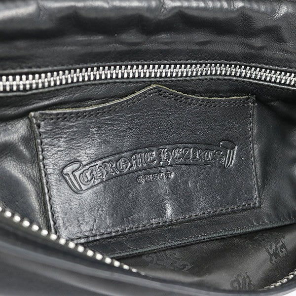 CHROME HEARTS Filigree Plus Leather Clutch Bag Size ONE SIZE