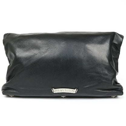 CHROME HEARTS Pyramid Studs Leather Clutch Bag Size ONE SIZE