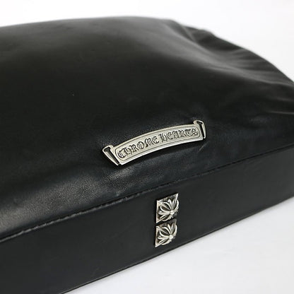 CHROME HEARTS Pyramid Studs Leather Clutch Bag Size ONE SIZE