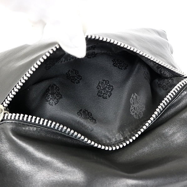 CHROME HEARTS Pyramid Studs Leather Clutch Bag Size ONE SIZE