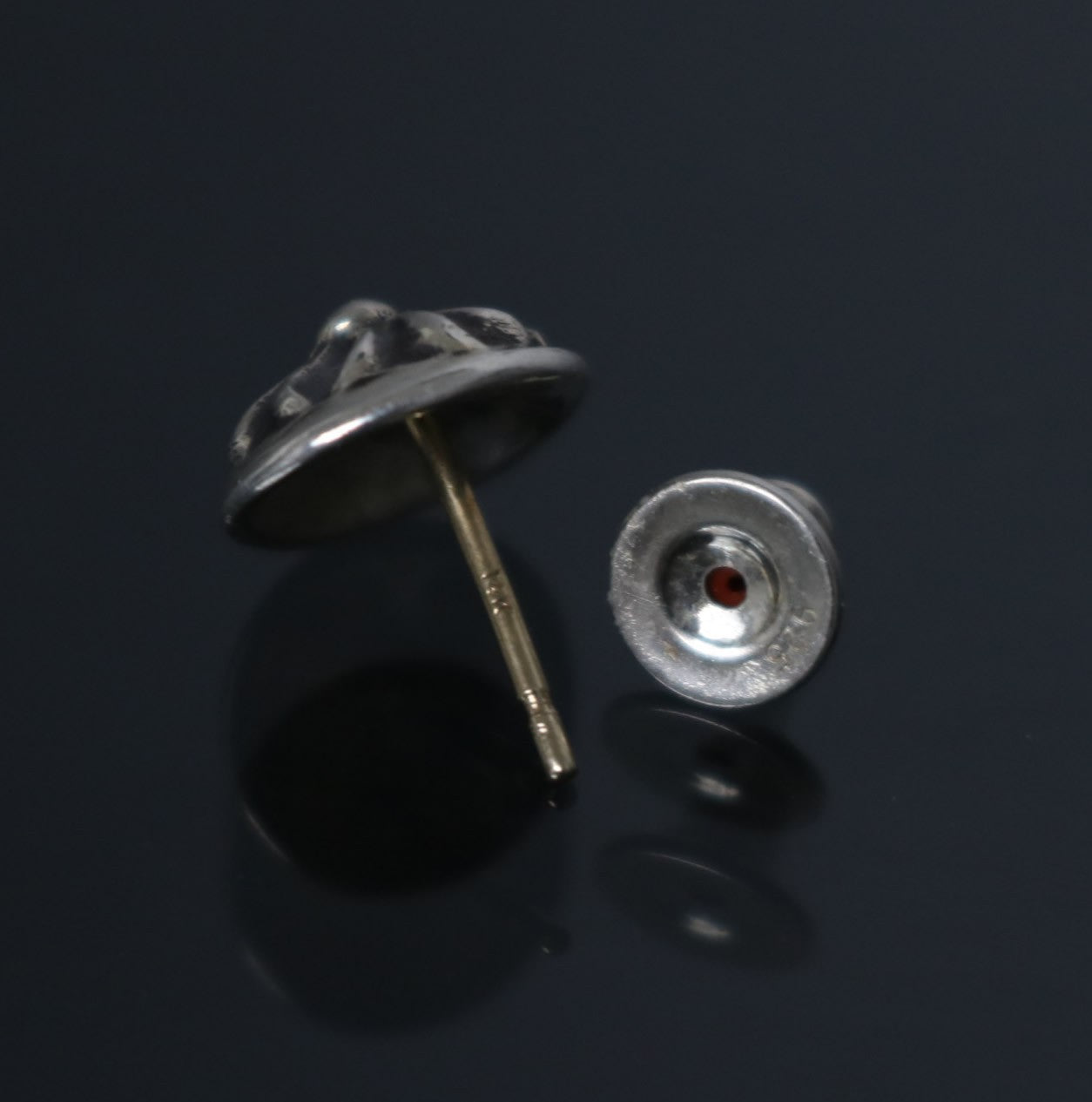 CHROME HEARTS Silver Cross Ball Stud Earring Size ONE SIZE