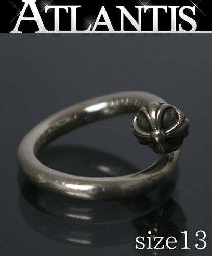 CHROME HEARTS Cross Ball Nail Ring SV925 Size ONE SIZE