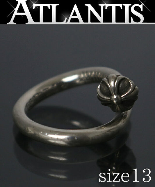 CHROME HEARTS Cross Ball Nail Ring SV925 Size US 6.5