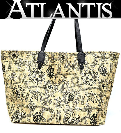 CHROME HEARTS Multi Logo Straw Beach Bag Size ONE SIZE