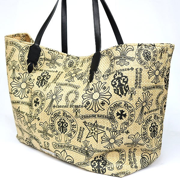 CHROME HEARTS Multi Logo Straw Beach Bag Size ONE SIZE