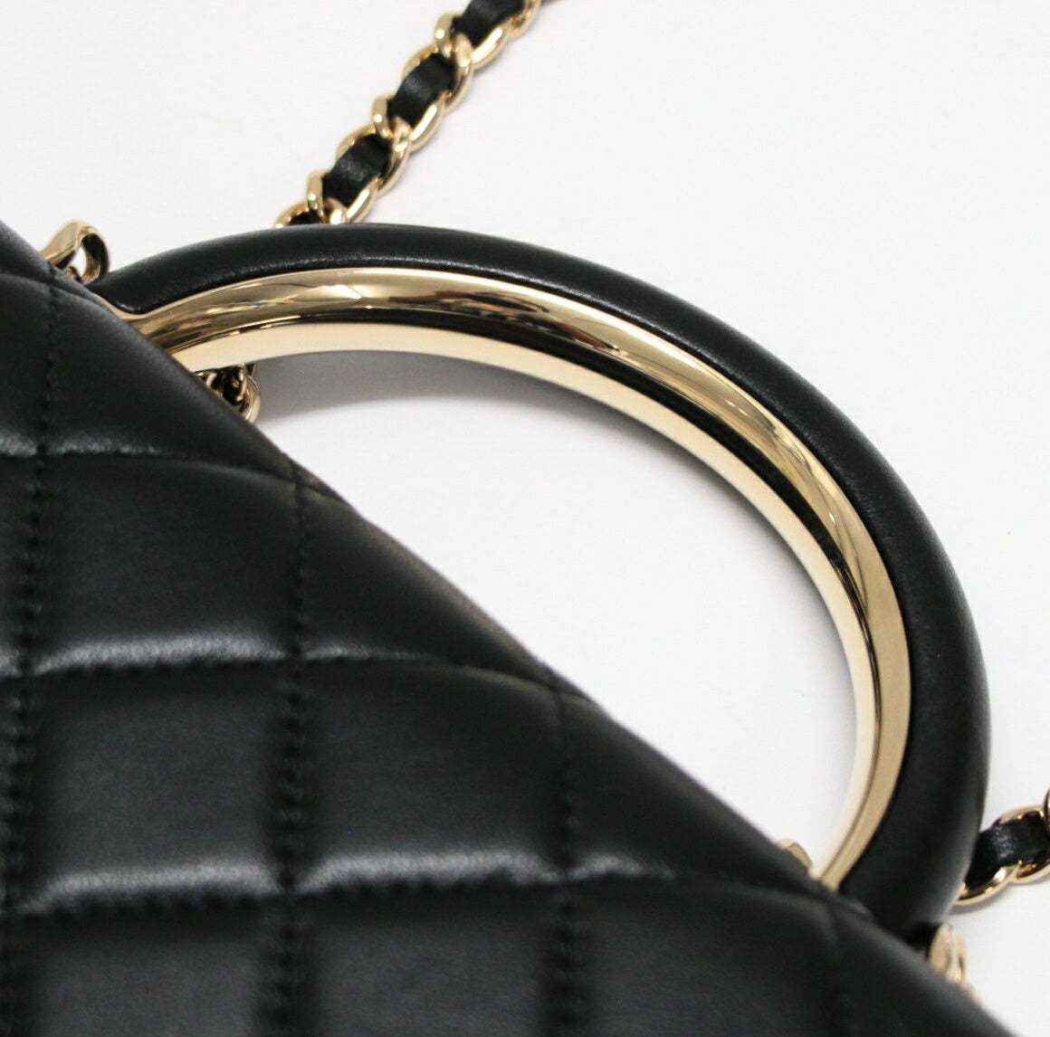 CHANEL Black Lambskin Matelasse Wallet GHW Size ONE SIZE