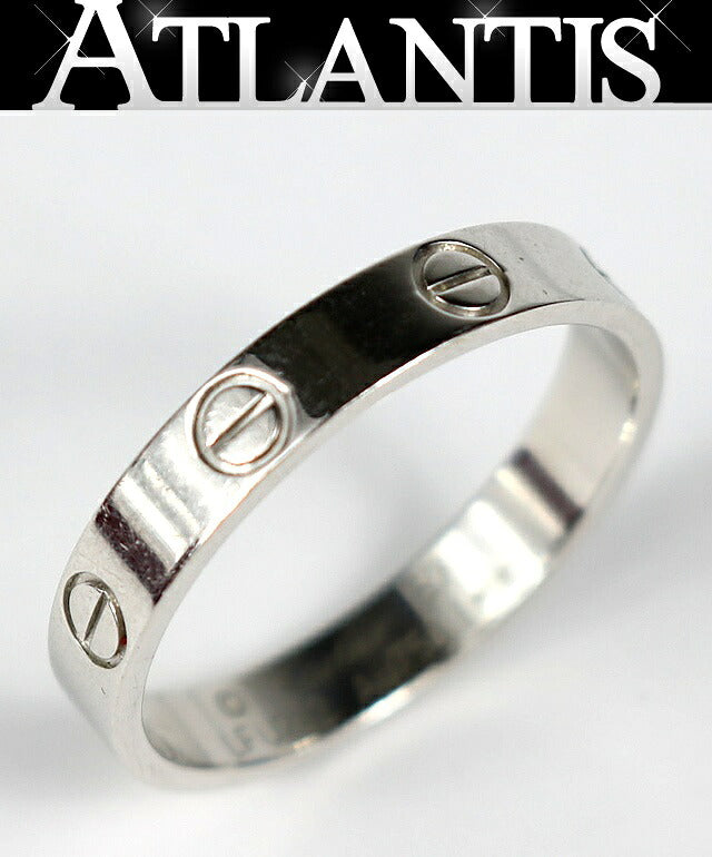 Cartier Mini Love Ring 18K White Gold Size 57