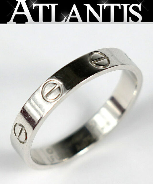 Cartier Mini Love Ring 18K White Gold Size 57