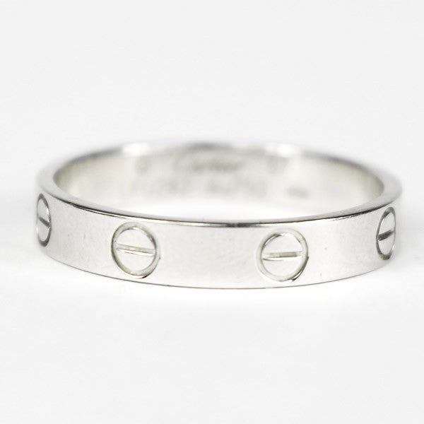 Cartier Mini Love Ring 18K White Gold Size 57
