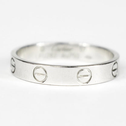 Cartier Mini Love Ring 18K White Gold Size 57