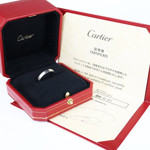 Cartier Mini Love Ring 18K White Gold Size 57