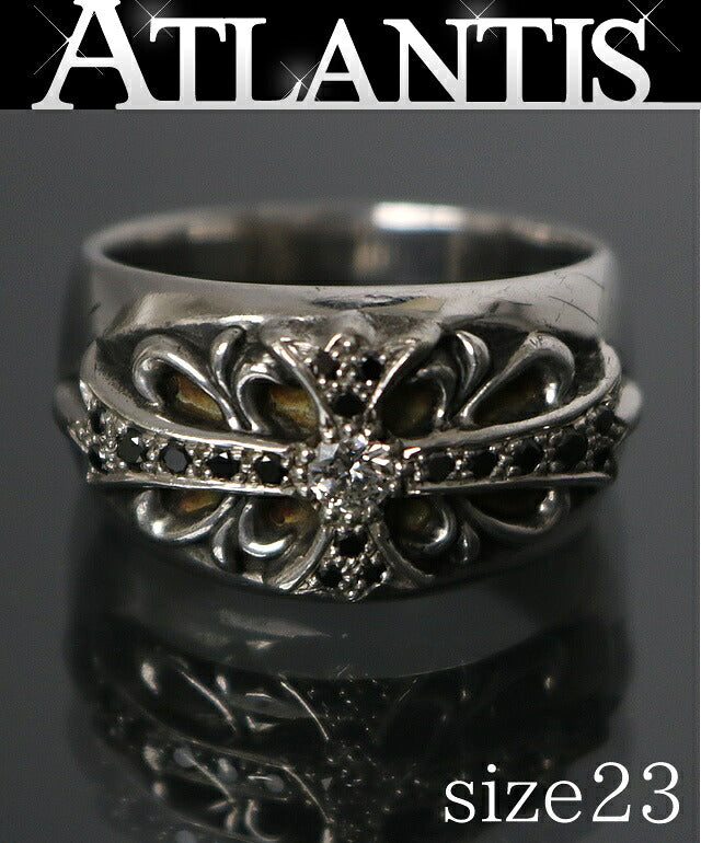 CHROME HEARTS Floral Cross Silver SV925 Size ONE SIZE