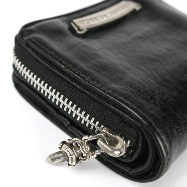 CHROME HEARTS Square Zip Bill Wallet Black Size ONE SIZE