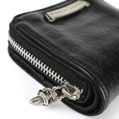 CHROME HEARTS Square Zip Bill Wallet Black Size ONE SIZE