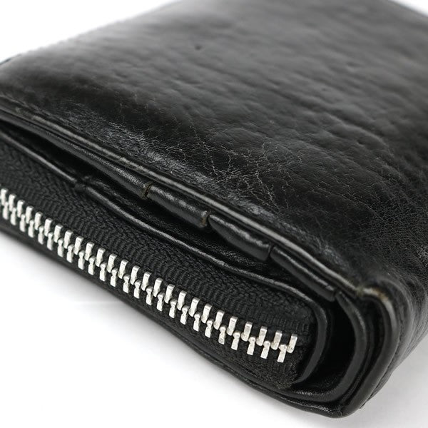 CHROME HEARTS Square Zip Bill Wallet Black Size ONE SIZE