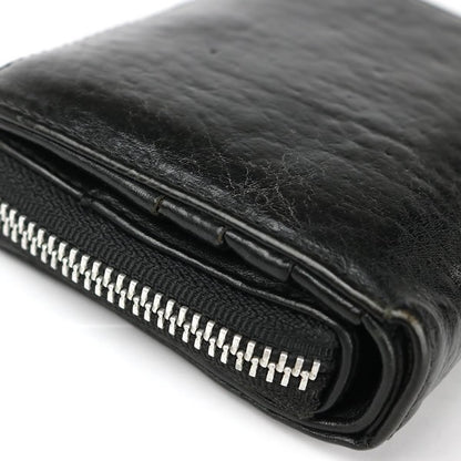 CHROME HEARTS Square Zip Bill Wallet Black Size ONE SIZE