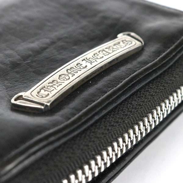 CHROME HEARTS Square Zip Bill Wallet Black Size ONE SIZE