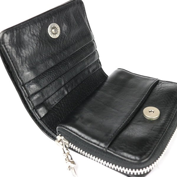 CHROME HEARTS Square Zip Bill Wallet Black Size ONE SIZE