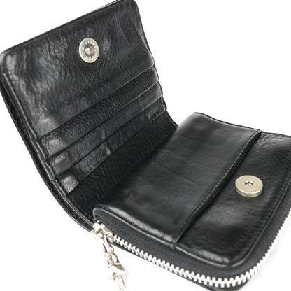 CHROME HEARTS Square Zip Bill Wallet Black Size ONE SIZE