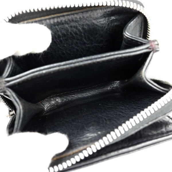 CHROME HEARTS Square Zip Bill Wallet Black Size ONE SIZE