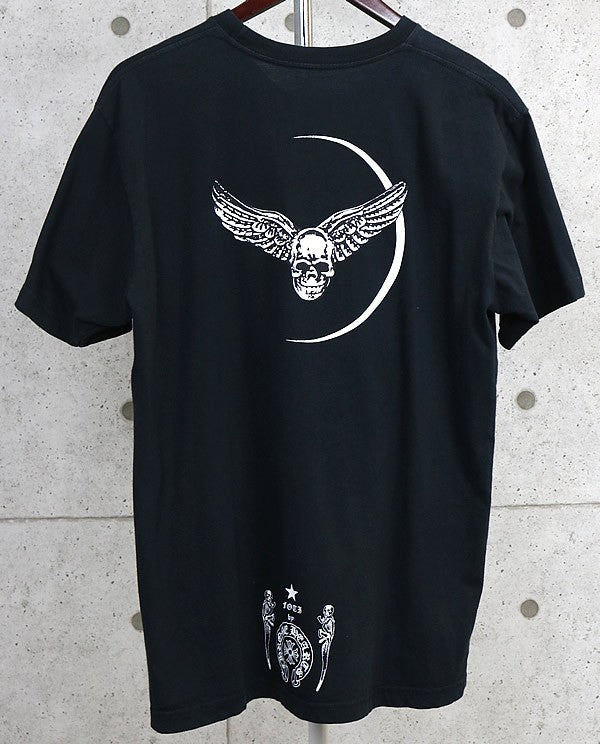 CHROME HEARTS Foti Wing Crescent Moon T-Shirt Black Size L