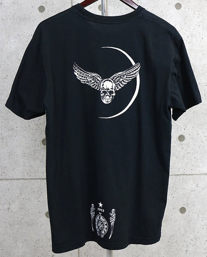 CHROME HEARTS Foti Wing Crescent Moon T-Shirt Black Size L