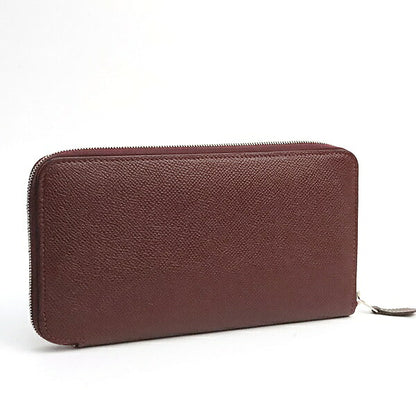 HERMES Azap Long Silk'in Epsom Wallet Rouge H Size ONE SIZE