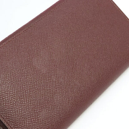 HERMES Azap Long Silk'in Epsom Wallet Rouge H Size ONE SIZE