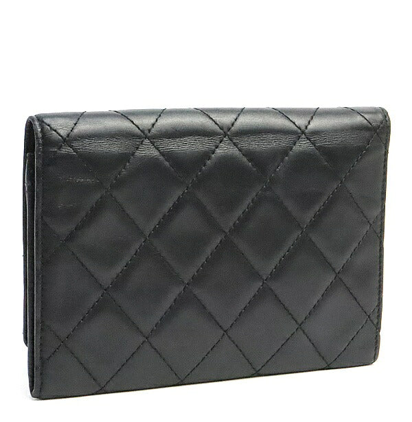 CHANEL Cambon Line Lambskin Enamel Long Wallet Size ONE SIZE