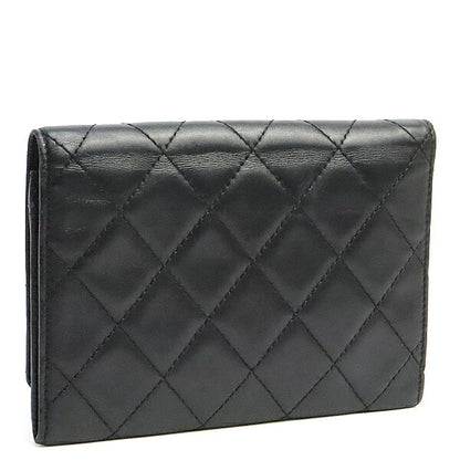 CHANEL Cambon Line Lambskin Enamel Long Wallet Size ONE SIZE