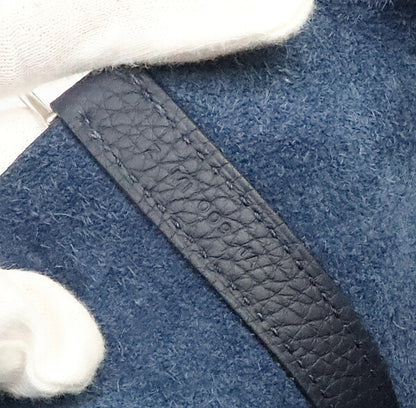 HERMES Picotin Lock MM Bleu Clemence Handbag Size ONE SIZE