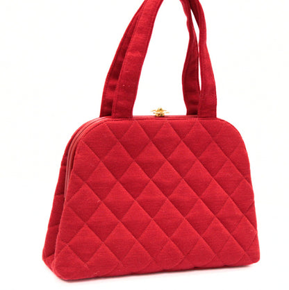 CHANEL Vintage Matelasse Kiss-lock Handbag Size ONE SIZE