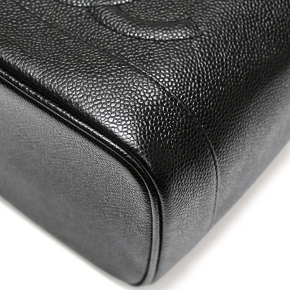 CHANEL Coco Mark Caviar Skin Black Vanity Bag Size ONE SIZE