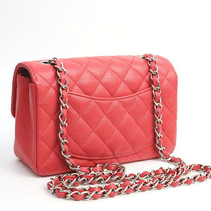 CHANEL Matelasse 20 Red Caviar Shoulder Bag Size ONE SIZE