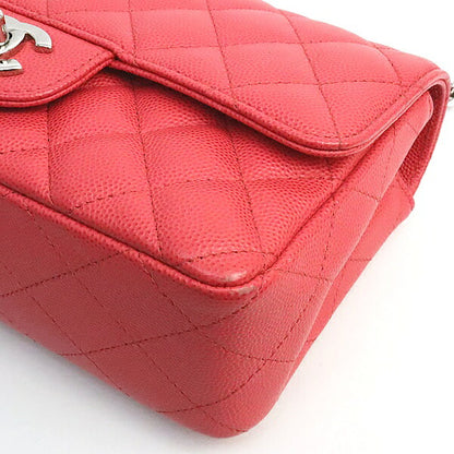 CHANEL Matelasse 20 Red Caviar Shoulder Bag Size ONE SIZE