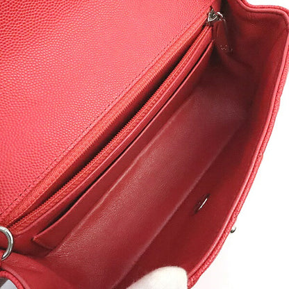 CHANEL Matelasse 20 Red Caviar Shoulder Bag Size ONE SIZE