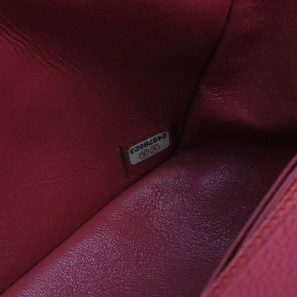 CHANEL Matelasse 20 Red Caviar Shoulder Bag Size ONE SIZE