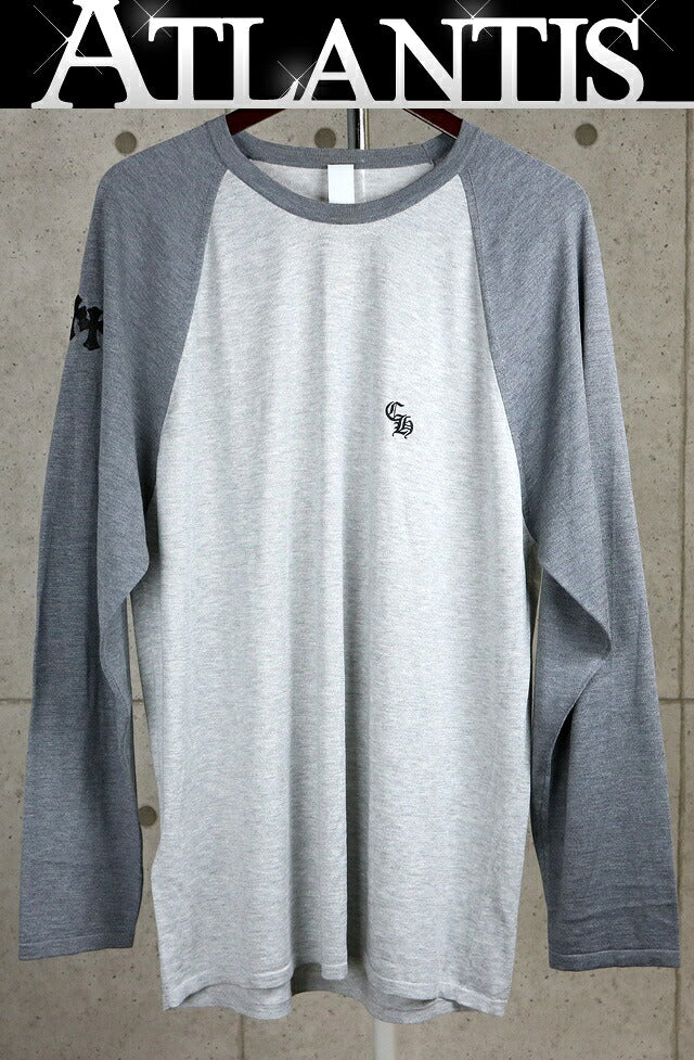 CHROME HEARTS New Y NOT Triple Cross Patch Tee Gray Size XL