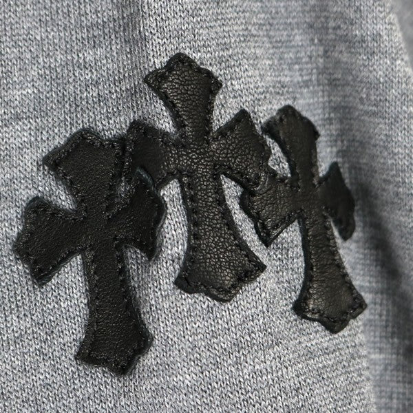 CHROME HEARTS New Y NOT Triple Cross Patch Tee Gray Size XL